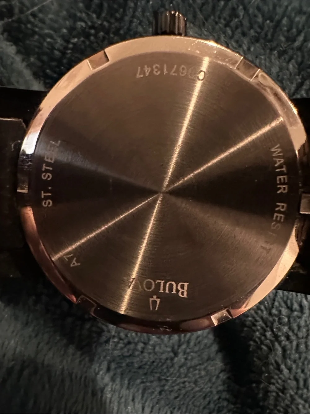 Bulova Black Stainless Steel Men's Watch with Crystal Markers